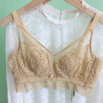 Light ultra-thin lace transparent steel-free lingerie rabbit ear bra small gathering sexy girl bra