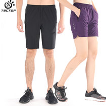 tectop outdoor quick-drying pants womens five-point pants summer thin breathable stretch casual running sports shorts