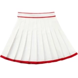 Красная юбка в складку, спортивная весенняя мини-юбка для отдыха, высокая талия, А-силуэт, по фигуре