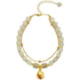 Натуральный браслет с одной бусиной из нефрита, не выцветает