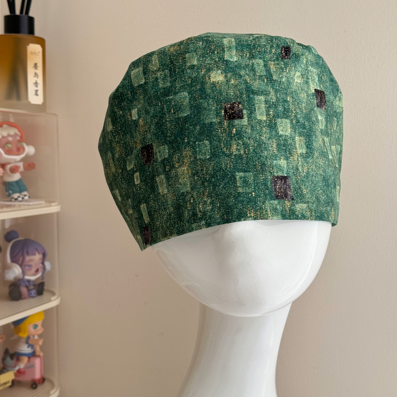 Green Is Just a Color the Kiss Gold Foil American Klimt Painter Doctor Nurse Surgical Cap Green Is Just a Color the Kiss Gold Foil American Klimt Painter Doctor Nurse Surgical Cap