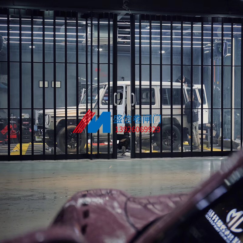 Automotive beauty dust-free workshop partition door aluminum alloy pulling door folding door without download transparent stealth door