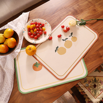Leather Dining Cushion Ins fruit Western Dining Mat Waterproof oil-proof Heat-proof Burn Dinner Plate Bowl Cushion Pan Cushion Home Table Mat