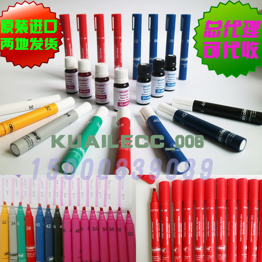 Total generation German ARCOTEST Dyne pen corona pen surface tension test pen 30 32 34 36 38 40