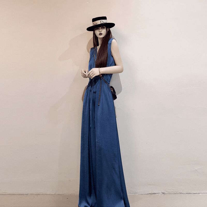 Casual and Elegant Draped Slimming Versatile Dress 2026 Summer New Loose Plus Size Belly-Covering Extended Long Dress Casual and Elegant Draped Slimming Versatile Dress 2026 Summer New Loose Plus Size Belly-Covering Extended Long Dress