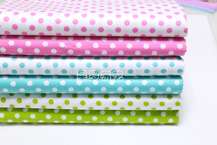 纯棉面料水玉点点圆点斜纹印花布料学生宿舍被套床单枕套全棉布料详情3