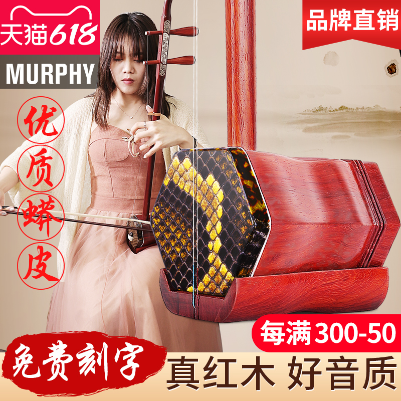 Red Wood Erhu Musical Instruments Manufacturer Direct professional performance verification exam Purple Honolulu Black Honolulu Adult beginner beginners