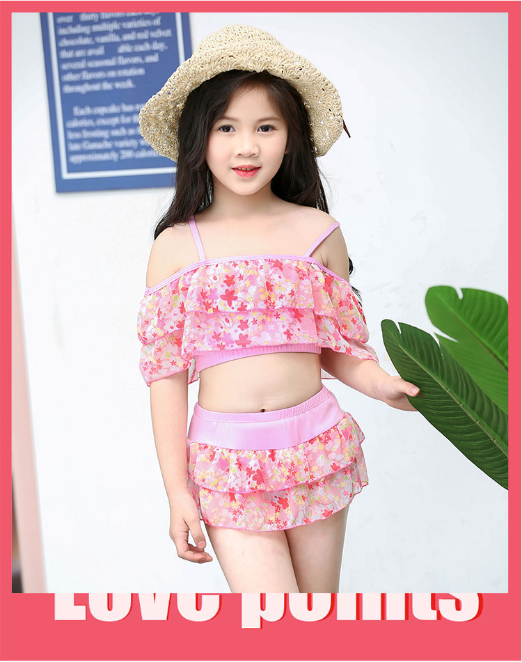 Đồ bơi bé gái hai mảnh Phiên bản Hàn Quốc của váy xẻ nhỏ Đồ bơi trẻ em công chúa Đồ bơi bé gái - Bộ đồ bơi của Kid đồ bơi cho be gái 8 tuổi