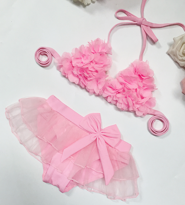 Đồ bơi trẻ em Cô gái Đồ bơi Chia bé Baby Baby Boy Split Princess Big Áo tắm quần bơi trẻ em