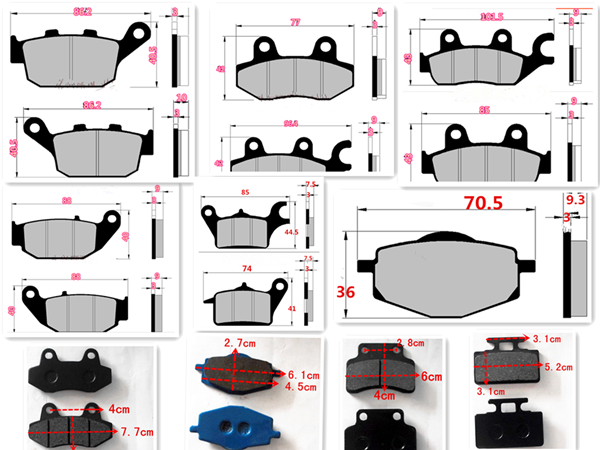 Xe điện điện ba bánh 160 130 phanh da ATV bốn bánh xe máy phanh pad dầu phanh đĩa phanh pad giá bố thắng xe máy