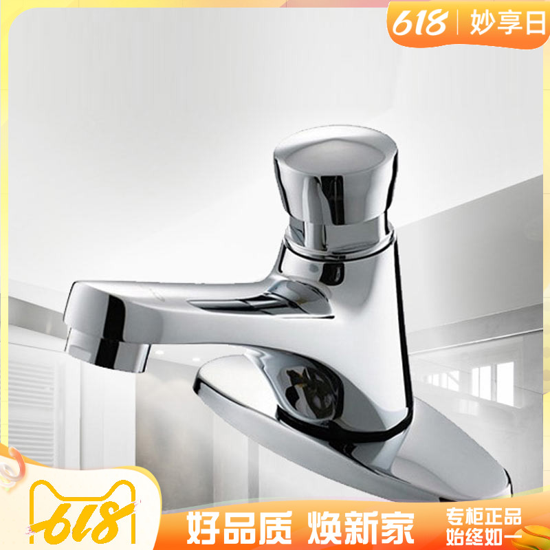 Nine-shepherd time-lapse tap full copper single to single cold washbasin surface basin single cold tap 8242