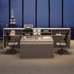 Financial Desk T-Shaped Double Desk Simple Modern Office Staff Desk and Chair Combination Fashionable Work Station