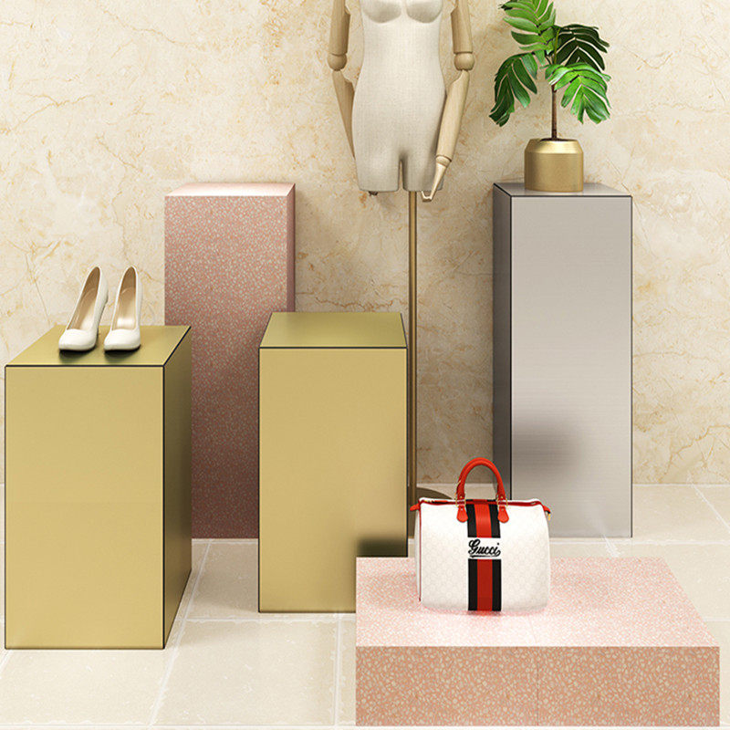 Clothing Shop Window Decoration Square Table Shoes Bag Pendulum place Terrace Creative Combo water Taichung Island Terri model Showcase