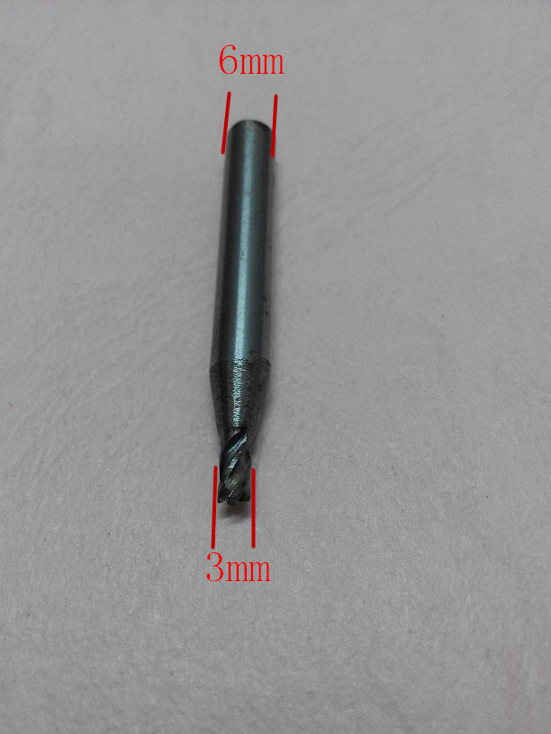 Knife mouth diameter 3mm milling cutter for copying S trough serpentine slot key fit inside and outside milling slot key gong knife