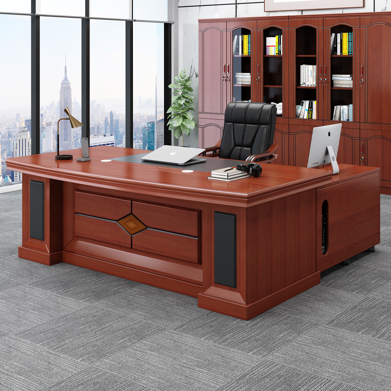 New Chinese Grand Bandai Boss Desk Desk Single Desk Chair Portfolio President Manager Desk Office Furniture