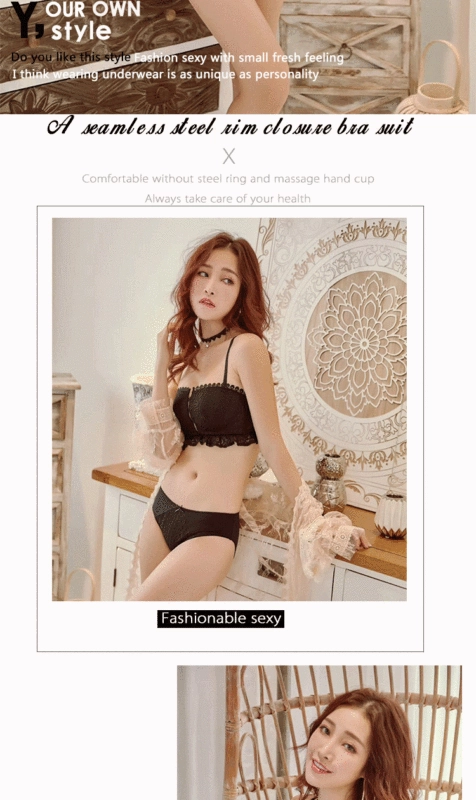 Bộ đồ lót nữ ngực nhỏ ngực gợi cảm tụ tập để nhận sữa thứ cấp không có vòng thép chống chảy xệ áo ngực cỡ lớn phần mỏng trên giá đỡ