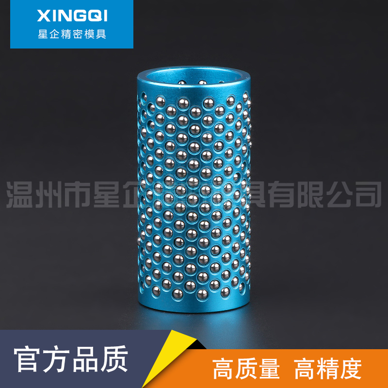 Steel ball sleeve Cage bearing Steel ball sleeve Ball sleeve Slide sleeve Steel ball bushing Copper base guide column Blue aluminum alloy
