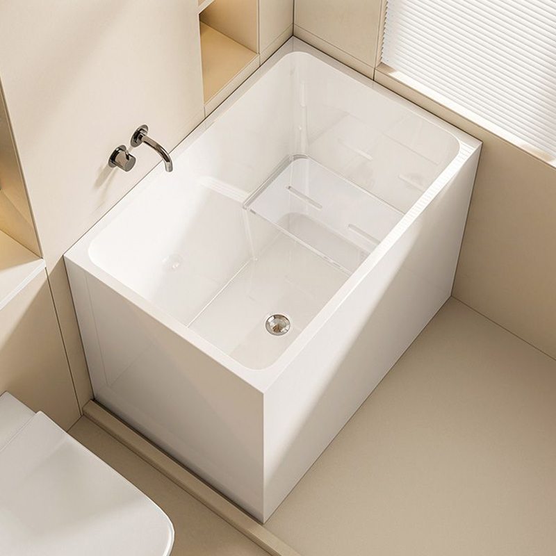 Jomow 60cm Wide Deep Soaking Bathtub for Home Use, Small Apartment Mini Acrylic Bathtub with Narrow Edges, Adult Trendy Japanese Style Jomow 60cm Wide Deep Soaking Bathtub for Home Use, Small Apartment Mini Acrylic Bathtub with Narrow Edges, Adult Trendy Japanese Style
