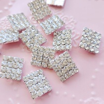 1311 No. 173 Silver Grade A Rhinestone Metal Buttons 15 Pieces Approx. 3cm Fittings