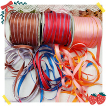 858 full bucket double-sided two-color jumper ribbon DIY bow hair decoration handmade material