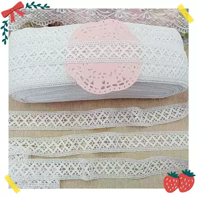 348 whole board 100m bleached Japanese fine bilateral cotton lace DIY garment handmade accessories