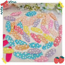 1342 color mixing 100 Korean version of five-pointed star Glitter bbclip patch accessories hair decoration material