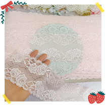 1187 whole Japanese imported about 10 m pink bilateral stretch lace diy bow doll accessories