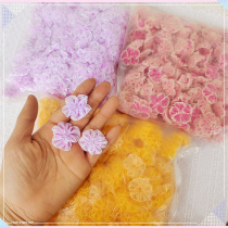 690 whole bag of approx. 200 pure handmade satin with garnet flowers diy leather fascia haircut accessories