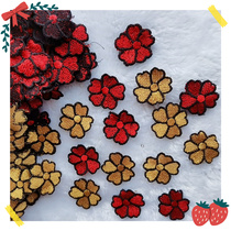 350 whole bag outer sheet about 450 pieces of two-color cotton thread embroidered floral diy clothing curtain sheet hole patch