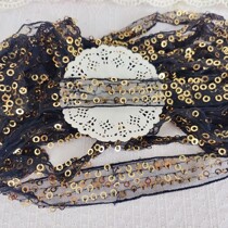 DF1113 lump sum of loose black bright sheet mesh yarn lace with a width of about 4cm