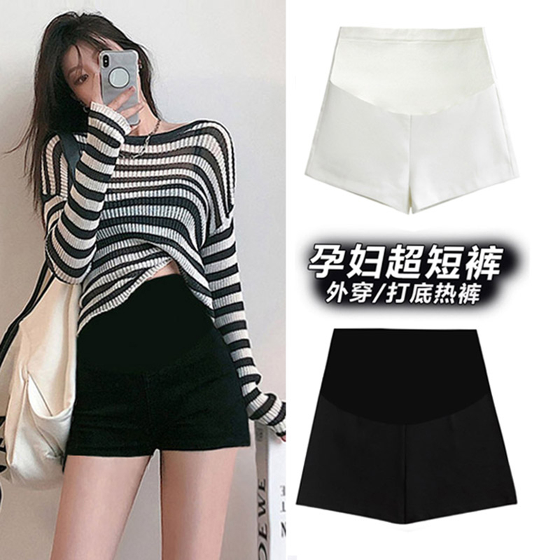 Maternity Suit Shorts Leggings Spring and Summer Thin Outerwear Spring Wear Elastic Pregnancy Belly Support Hot Pants