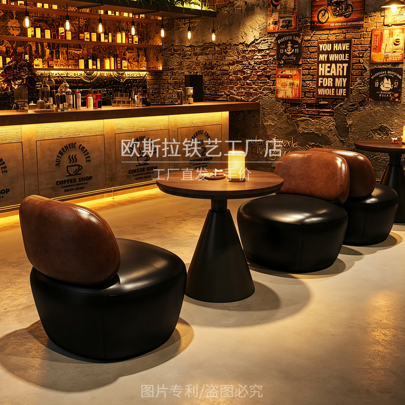Cafe Tables and Chairs, Tavern Sofas, Booth Seating, Retro Bar, Light Bar, Western Restaurant, Music Industrial Style, Dessert and Milk Tea Shop Cafe Tables and Chairs, Tavern Sofas, Booth Seating, Retro Bar, Light Bar, Western Restaurant, Music Industrial Style, Dessert and Milk Tea Shop