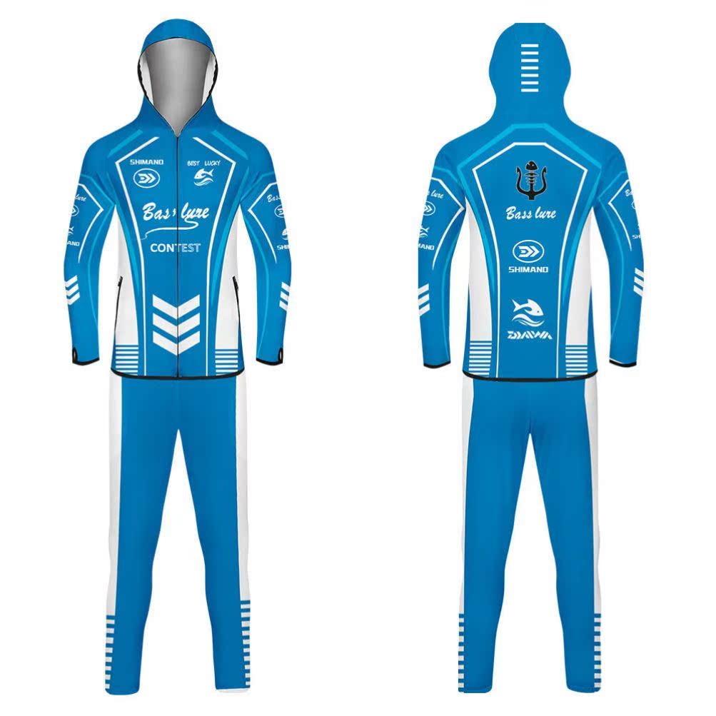 Fishing sun protection 3-piece set outdoor clothing anti-mosquito equipment clothing breathable clothing men's clothing fishing clothing suit custom-made 1