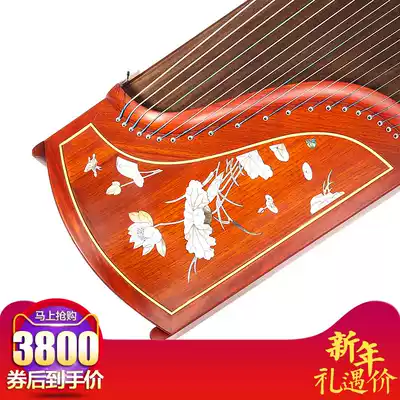 Dingyun Guzheng flagship store 902BH Lotus pink lotus light butterfly adult professional mahogany playing kite