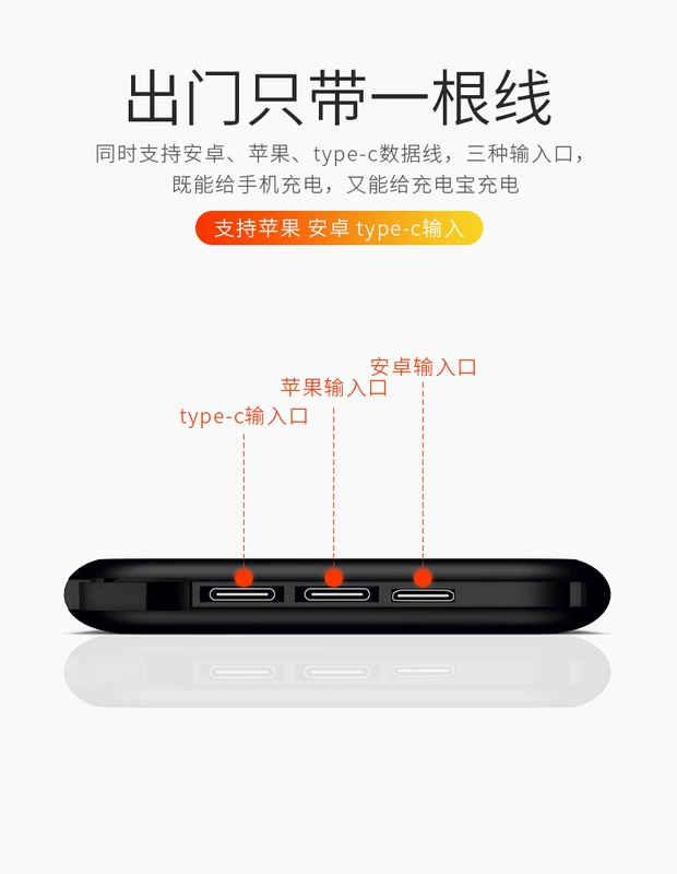 Màn hình kỹ thuật số gương Fang Bai sạc không dây 10000 mAh với nguồn cung cấp năng lượng di động có thể được tùy chỉnh năng lượng di động - Ngân hàng điện thoại di động