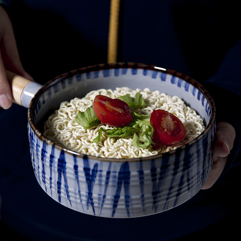 And the four seasons Japanese ceramic bowl of porridge with wooden handle, soup bowl mercifully rainbow such as bowl with the bowl creative cuisine, Japan And South Chesapeake tableware