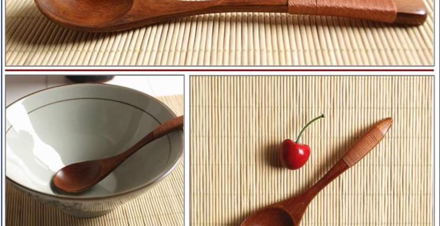 Muỗng gỗ rắn dao nĩa thìa gỗ nĩa thìa thìa thìa gỗ dài muỗng gỗ hộ gia đình Nhật Bản thìa gỗ nhỏ thìa gỗ - Đồ ăn tối tô ăn cơm