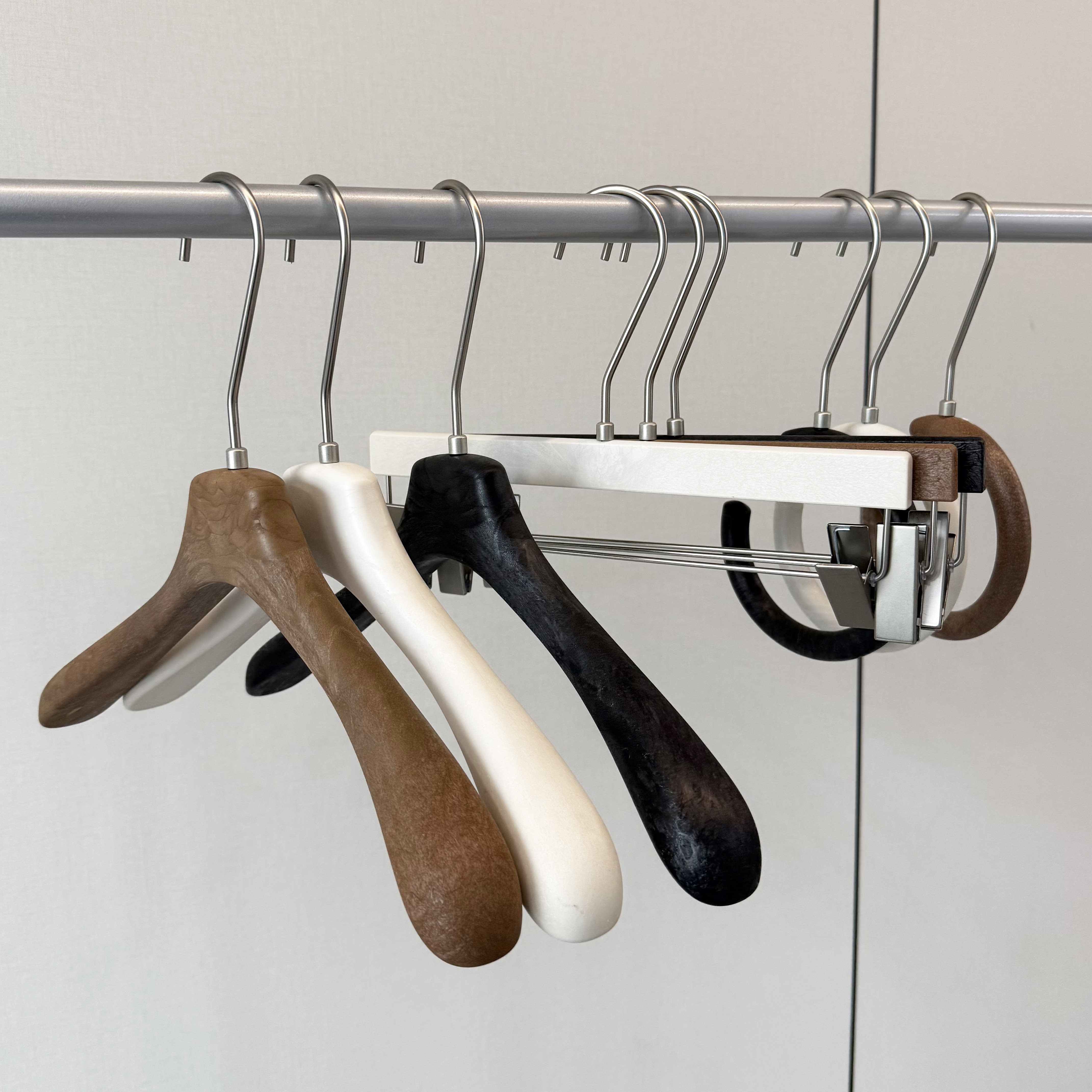 树脂衣架加大加宽防滑衣架无痕裤夹加厚西装婚纱礼服套装衣架＋LOGO详情11