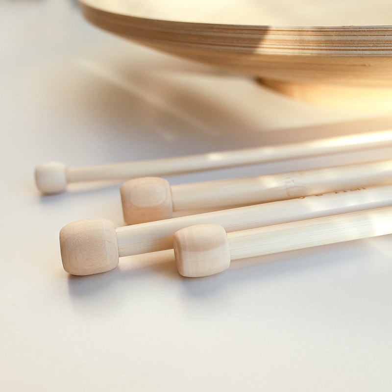 Scarf sweater single head needle 33cm two sets of hand knitting tools knitting wool bamboo needle sewing clothes wool needle