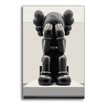 Digital oil painting kaws hanging painting violent bear Tide brand diy hand-painted living room bedroom decoration painting building blocks bear Sesame Street
