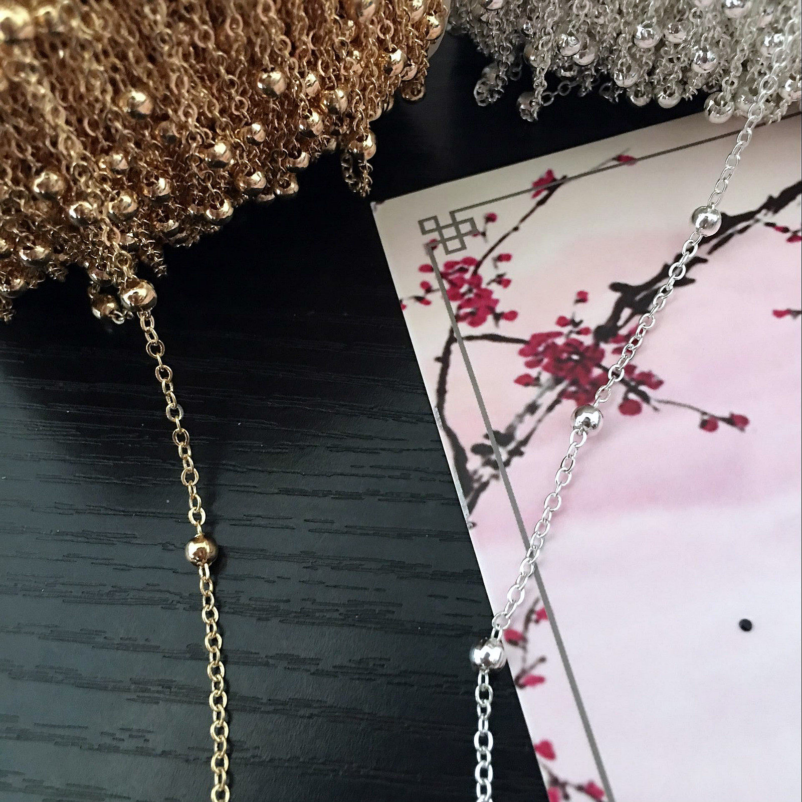 diy chain hairpin material ornament accessories bride hair accessories brass flat O clamp beads clamp ball chain 3 5MM