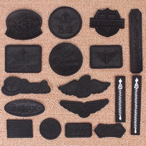 Self-adhesive black embroidered cloth pasted down jacket clothing patch round jeans decoration subsidy cloth patch patch