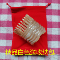 Horn comb natural massage scalp wide tooth head Meridian comb cylinder anti-hair loss dense tooth head recuperation