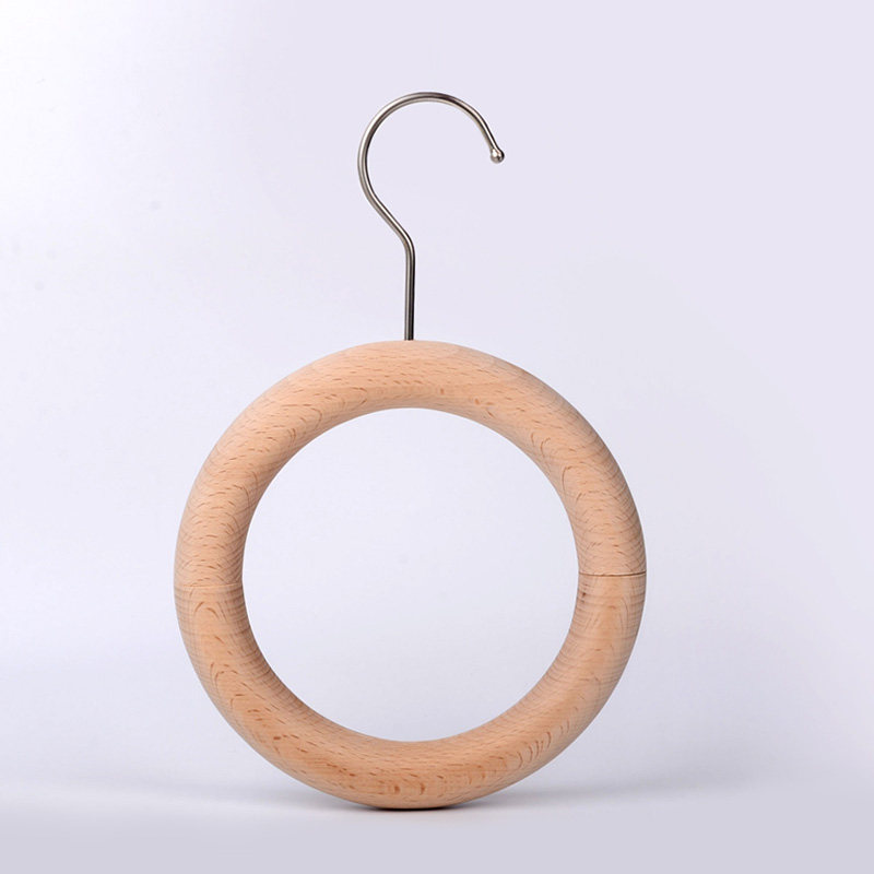 Tie rack beech ring hanger silk scarf tie storage hanger clothing store scarf rack silk scarf bag display stand