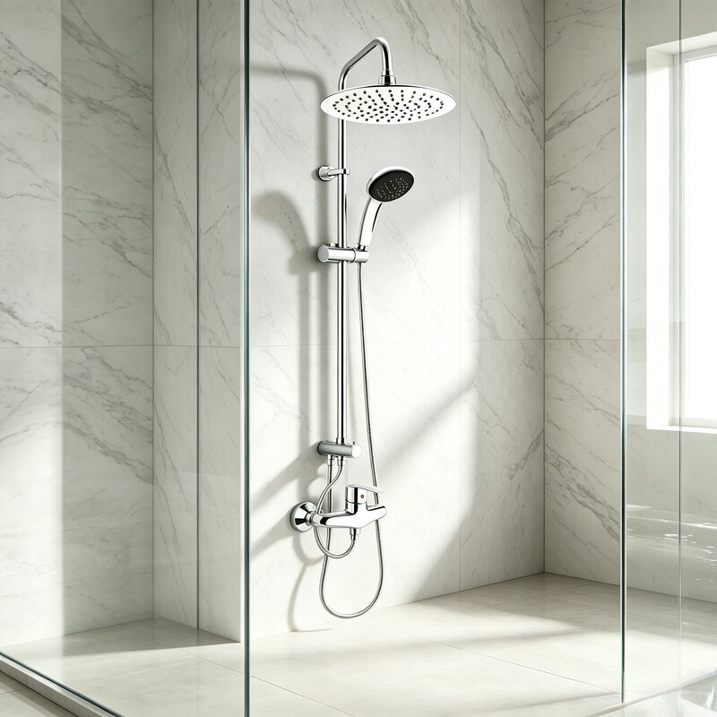 Moen Simple Wall-Mounted Bathroom Bathtub All-Copper Hot and Cold Faucet Shower Head 10133/10134