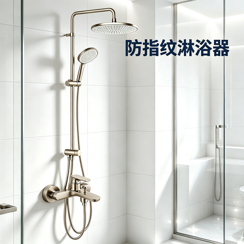 Moen All-Copper Anti-Fingerprint Shower Head Seamless Hot and Cold Bathtub Faucet for Bathing 31132Srn/91046Srn