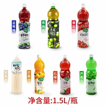 Korea Kumajin Aloe drink 1 5L brown rice flavored rice Dew green plum cherry Grape Apple orange juice pear juice tomato juice