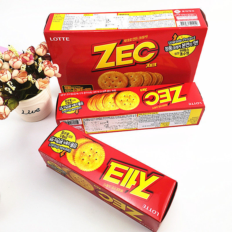 Korea Import Lotte ZEC Biscuit Salty Biscuits Casual Snacks