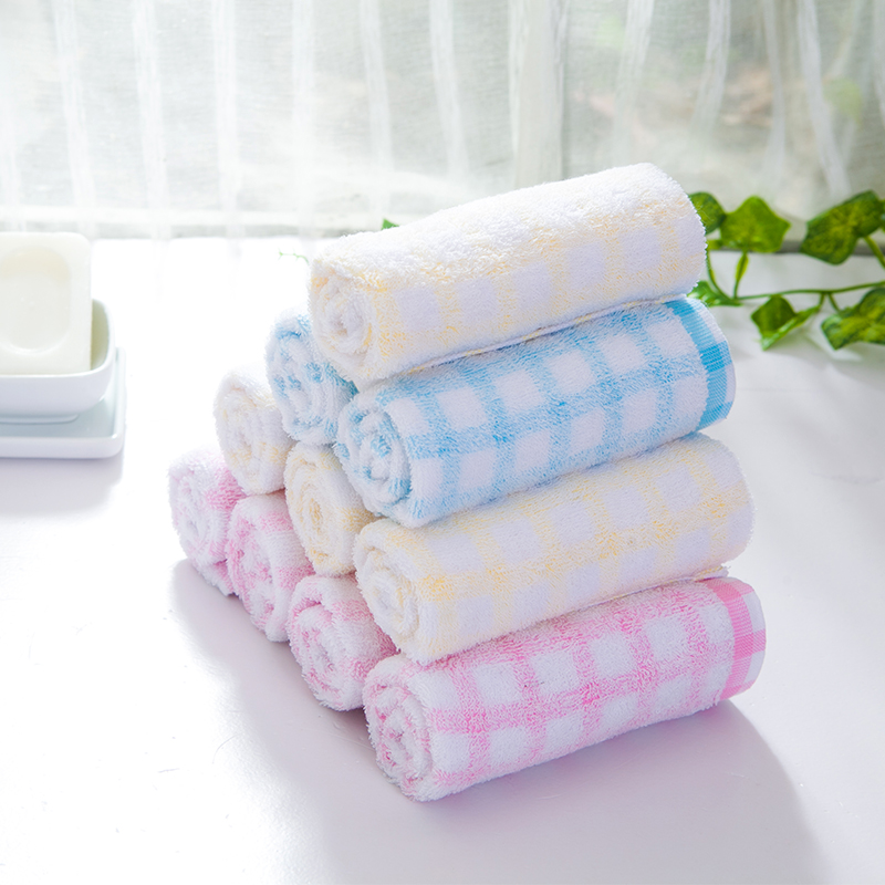 Jie Liya pure cotton towels 10 packs of cotton soft absorbent beauty hair-free children's thin face wash lady