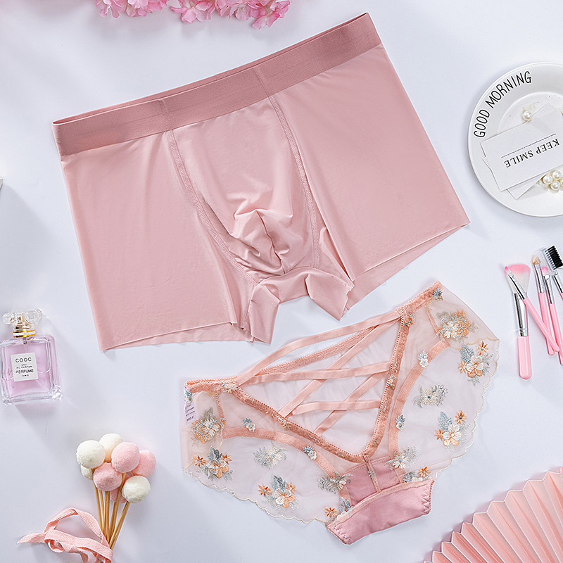 Lovers Briefs Summer New Ice Silk Sexual Apostle Lovers' Pure Cotton Stalls Lingerie Passion Suit Pair